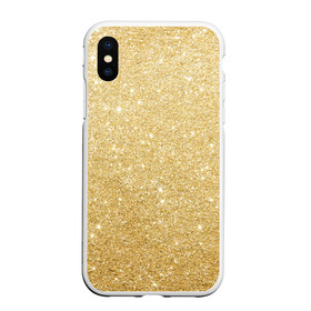 Чехол для iPhone XS Max матовый с принтом Золотой песок в Тюмени, Силикон | Область печати: задняя сторона чехла, без боковых панелей | блеск | блёстки | золото | песок | розовое золото | розовый | сияние | стразы