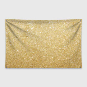 Флаг-баннер с принтом Золотой песок в Тюмени, 100% полиэстер | размер 67 х 109 см, плотность ткани — 95 г/м2; по краям флага есть четыре люверса для крепления | блеск | блёстки | золото | песок | розовое золото | розовый | сияние | стразы