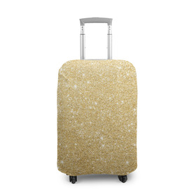 Чехол для чемодана 3D с принтом Золотой песок в Тюмени, 86% полиэфир, 14% спандекс | двустороннее нанесение принта, прорези для ручек и колес | блеск | блёстки | золото | песок | розовое золото | розовый | сияние | стразы