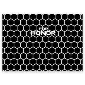 Поздравительная открытка с принтом FOR HONOR в Тюмени, 100% бумага | плотность бумаги 280 г/м2, матовая, на обратной стороне линовка и место для марки
 | for honor | game | за честь | игра | онор | фор хонор