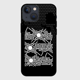 Чехол для iPhone 13 mini с принтом МП (OKO) в Тюмени,  |  | pattern | textures | абстракция | волны | вселенная | геометрия | графика | дизайн | дыра | знак | иероглиф | кибер | киберпанк | космос | крест | лабиринт | линии | лого | луна | око | оригинал | орнамент | панк