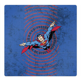 Магнитный плакат 3Х3 с принтом Faster в Тюмени, Полимерный материал с магнитным слоем | 9 деталей размером 9*9 см | Тематика изображения на принте: man | steel | superman | vdzajul | супермен | супермэн