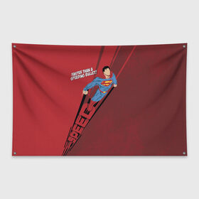 Флаг-баннер с принтом SPEED в Тюмени, 100% полиэстер | размер 67 х 109 см, плотность ткани — 95 г/м2; по краям флага есть четыре люверса для крепления | man | steel | superman | vdzajul | супермен | супермэн