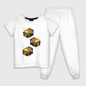 Детская пижама хлопок с принтом minecraft bee в Тюмени, 100% хлопок |  брюки и футболка прямого кроя, без карманов, на брюках мягкая резинка на поясе и по низу штанин
 | Тематика изображения на принте: майнкрафт | пчела
