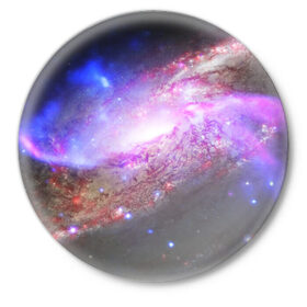 Значок с принтом Космическая спираль(D) в Тюмени,  металл | круглая форма, металлическая застежка в виде булавки | galaxy | nasa | nebula | space | star | абстракция | вселенная | галактика | звезда | звезды | космический | наса | планеты