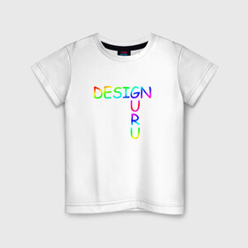 Детская футболка хлопок с принтом Design Guru в Тюмени, 100% хлопок | круглый вырез горловины, полуприлегающий силуэт, длина до линии бедер | cmyk | design | designer | illustrator | photoshop | rgb | дезигнер | дизайн | дизанер | ргб