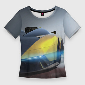 Женская футболка 3D Slim с принтом Lamborghini в Тюмени,  |  | bolide | car | italy | lamborghini | motorsport | power.prestige | автомобиль | автоспорт | болид | италия | ламборгини | мощь | престиж