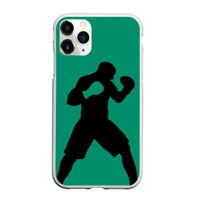 Чехол для iPhone 11 Pro матовый с принтом Боксер в Тюмени, Силикон |  | ufc | бег | бокс | гантели | груша | кикбоксинг | ринг | спорт | удар | физкультура