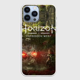 Чехол для iPhone 13 Pro Max с принтом Horizon Forbidden West в Тюмени,  |  | aloy | guerrilla games | horizon forbidden west | hunt | zero dawn | горизонт | запретный запад | игры | нулевой рассвет | охота | элой