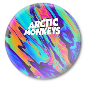 Значок с принтом ARCTIC MONKEYS в Тюмени,  металл | круглая форма, металлическая застежка в виде булавки | alex turner | arctic monkeys | rock | алекс тернер | арктик манкис | рок