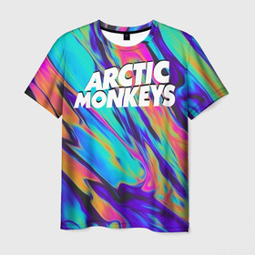 Мужская футболка 3D с принтом ARCTIC MONKEYS в Тюмени, 100% полиэфир | прямой крой, круглый вырез горловины, длина до линии бедер | alex turner | arctic monkeys | rock | алекс тернер | арктик манкис | рок