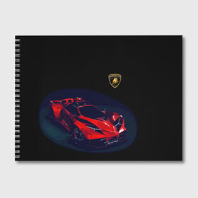 Альбом для рисования с принтом Lamborghini Diverso в Тюмени, 100% бумага
 | матовая бумага, плотность 200 мг. | bolide | car | italy | lamborghini | motorsport | power.prestige | автомобиль | автоспорт | болид | италия | ламборгини | мощь | престиж