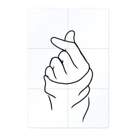 Магнитный плакат 2Х3 с принтом Жест любви в Тюмени, Полимерный материал с магнитным слоем | 6 деталей размером 9*9 см | Тематика изображения на принте: арт | два пальца | жест | жест любви | знак | знак любви | кулак | любовь | палец | пальцы | рисунок | сердце