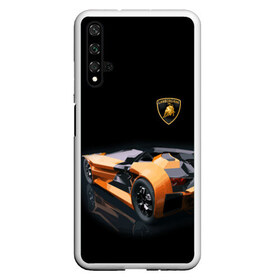 Чехол для Honor 20 с принтом Lamborghini в Тюмени, Силикон | Область печати: задняя сторона чехла, без боковых панелей | Тематика изображения на принте: bolide | car | italy | lamborghini | motorsport | power.prestige | автомобиль | автоспорт | болид | италия | ламборгини | мощь | престиж