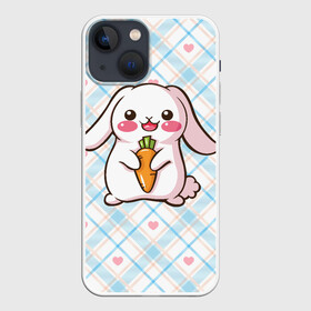 Чехол для iPhone 13 mini с принтом Милый зайка в Тюмени,  |  | веган | вегетарианец | животное | зайцы | зайчик | зайчонок | заяц | кролик | кроль | крольчонок | овощи | пушистик