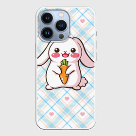 Чехол для iPhone 13 Pro с принтом Милый зайка в Тюмени,  |  | веган | вегетарианец | животное | зайцы | зайчик | зайчонок | заяц | кролик | кроль | крольчонок | овощи | пушистик