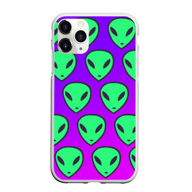 Чехол для iPhone 11 Pro Max матовый с принтом ALIENS в Тюмени, Силикон |  | alien | space | зеленый | космос | нло | пришелец