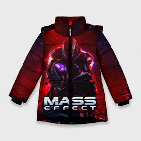 Зимняя куртка для девочек 3D с принтом Mass Effect в Тюмени, ткань верха — 100% полиэстер; подклад — 100% полиэстер, утеплитель — 100% полиэстер. | длина ниже бедра, удлиненная спинка, воротник стойка и отстегивающийся капюшон. Есть боковые карманы с листочкой на кнопках, утяжки по низу изделия и внутренний карман на молнии. 

Предусмотрены светоотражающий принт на спинке, радужный светоотражающий элемент на пуллере молнии и на резинке для утяжки. | n7 | масс эффект | н7 | шепард