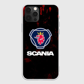 Чехол для iPhone 12 Pro с принтом Scania в Тюмени, силикон | область печати: задняя сторона чехла, без боковых панелей | scania | автобус | грузовик | дальнобой | дальнобойщик | лев | скания | фура | шведское авто