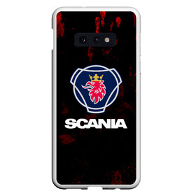 Чехол для Samsung S10E с принтом Scania в Тюмени, Силикон | Область печати: задняя сторона чехла, без боковых панелей | Тематика изображения на принте: scania | автобус | грузовик | дальнобой | дальнобойщик | лев | скания | фура | шведское авто