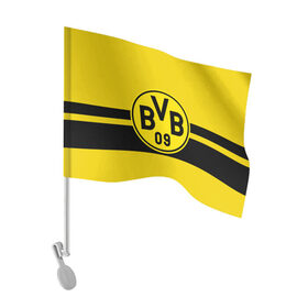 Флаг для автомобиля с принтом BORUSSIA DORTMUND в Тюмени, 100% полиэстер | Размер: 30*21 см | borussia | bundesliga | football | germani | sport | бундеслига | германия | желтый | логотип | спорт | футбол