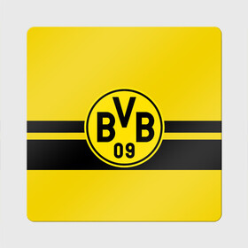Магнит виниловый Квадрат с принтом BORUSSIA DORTMUND в Тюмени, полимерный материал с магнитным слоем | размер 9*9 см, закругленные углы | borussia | bundesliga | football | germani | sport | бундеслига | германия | желтый | логотип | спорт | футбол