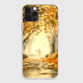 Чехол для iPhone 12 Pro с принтом Ghost of Tsushima в Тюмени, силикон | область печати: задняя сторона чехла, без боковых панелей | ghost of tsushima | аллея | арт | деревья | дзин сакай | листья | лужа | осень | самурай | тсусима | тсушима
