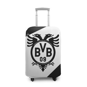 Чехол для чемодана 3D с принтом FC Borussia в Тюмени, 86% полиэфир, 14% спандекс | двустороннее нанесение принта, прорези для ручек и колес | football | germany | sancho dortmund | soccer | бавария | боруссия | дортмунд | лига чемпионов | псж | футбол | холанд | эрлинг холанд