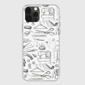 Чехол для iPhone 12 Pro Max с принтом для швеи в Тюмени, Силикон |  | handmade | иголка | инструменты для шитья | хэндмэйд | швея | шить