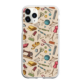Чехол для iPhone 11 Pro матовый с принтом предметы шитья в Тюмени, Силикон |  | handmade | иголка | инструменты для шитья | хэндмэйд | швея | шить