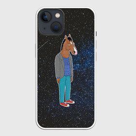 Чехол для iPhone 13 с принтом galaxy BoJack в Тюмени,  |  | horseman | абстракция | аниме | артхаус | боджек | галактика | звёзды | конь боджек | космос | эстетика
