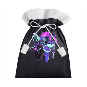 Подарочный 3D мешок с принтом Neon Girl в Тюмени, 100% полиэстер | Размер: 29*39 см | blue | cyberpunk2077 | girl | girls | neon | неон | неоновая девушка