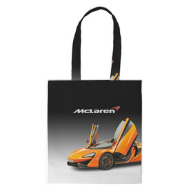 Шоппер 3D с принтом McLaren в Тюмени, 100% полиэстер | Плотность: 200 г/м2; Размер: 34×35 см; Высота лямок: 30 см | bolide | car | mclaren | motorsport | power | prestige | автомобиль | автоспорт | болид | мощь | престиж