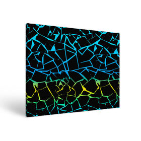 Холст прямоугольный с принтом НЕОНОВЫЙ ГРАДИЕНТ в Тюмени, 100% ПВХ |  | геометрия | градиент | лед | молнии | неон | пестрый | полосы | разлом | синий | спортивный | стекло | текстура