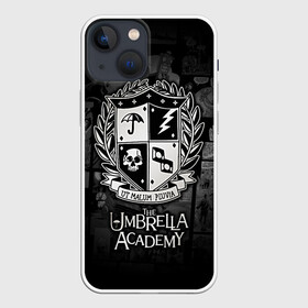 Чехол для iPhone 13 mini с принтом Академия Амбрелла в Тюмени,  |  | the umbrella academy | umbrella | академия амбрелла | амбрелла | герб | зонтик | комиксы