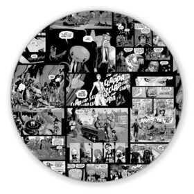 Коврик для мышки круглый с принтом Академия Амбрелла в Тюмени, резина и полиэстер | круглая форма, изображение наносится на всю лицевую часть | the umbrella academy | umbrella | академия амбрелла | амбрелла | зонтик | комиксы
