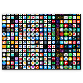 Поздравительная открытка с принтом Iphone and Apps Icons в Тюмени, 100% бумага | плотность бумаги 280 г/м2, матовая, на обратной стороне линовка и место для марки
 | android | apk | apps | icon | iphone | iphone and apps icons | social | айфон | андроид | значок | приложение