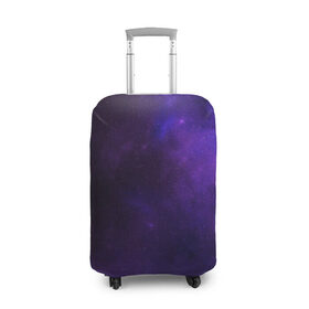 Чехол для чемодана 3D с принтом Фиолетовая звезда в Тюмени, 86% полиэфир, 14% спандекс | двустороннее нанесение принта, прорези для ручек и колес | арт | звезда | звёзды | карлик | космос | облако | синий | сияние | темный | фиолетовый | черный | яркая | яркие цвета