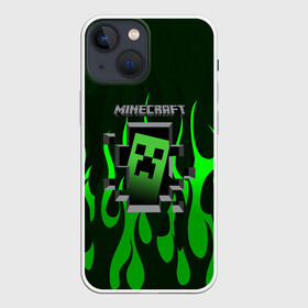 Чехол для iPhone 13 mini с принтом Minecraft в Тюмени,  |  | craft | creeper | dungeon | dungeons | earth | game | logo | mine | minecraft | mobile | online | дунгеонс | земля | зомби | игра | крипер | лого | майкрафт | майнкрафт | мобайл | онлайн | подземелье | подземелья