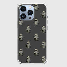 Чехол для iPhone 13 Pro с принтом Голова с острова Пасхи в Тюмени,  |  | Тематика изображения на принте: моаи | эмодзи