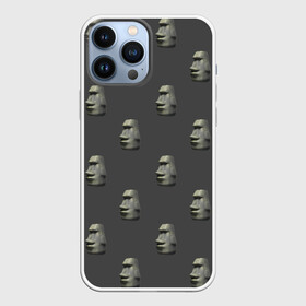 Чехол для iPhone 13 Pro Max с принтом Голова с острова Пасхи в Тюмени,  |  | Тематика изображения на принте: моаи | эмодзи