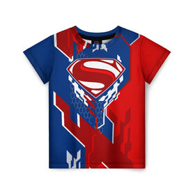 Детская футболка 3D с принтом Знак Супермен в Тюмени, 100% гипоаллергенный полиэфир | прямой крой, круглый вырез горловины, длина до линии бедер, чуть спущенное плечо, ткань немного тянется | justice league movie | superman logo | vdpartat | геометрия | знаки | лига справедливости | логотипы | символы | супермен