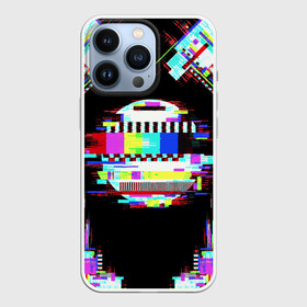 Чехол для iPhone 13 Pro с принтом Glitch VHS в Тюмени,  |  | glitch | rgb | vhs | помехи | разноцветный | шум