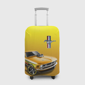 Чехол для чемодана 3D с принтом Mustang в Тюмени, 86% полиэфир, 14% спандекс | двустороннее нанесение принта, прорези для ручек и колес | car | hoofs | horse | mane | motorsport | mustang | power | prestige | tail | usa | автомобиль | автоспорт | грива | конь | копыта | лошадь | мощь | мустанг | престиж | сша | хвост