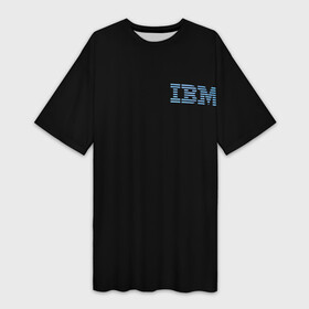 Платье-футболка 3D с принтом IBM Company в Тюмени,  |  | company | ibm | it | logo | айбиэм | компьютеры | лого