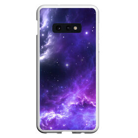 Чехол для Samsung S10E с принтом Космическое небо в Тюмени, Силикон | Область печати: задняя сторона чехла, без боковых панелей | арт | белый | бирюзовый | звёзды | космос | облако | розовый | синий | сияние | тёмный | туманность | фиолетовый | яркие цвета