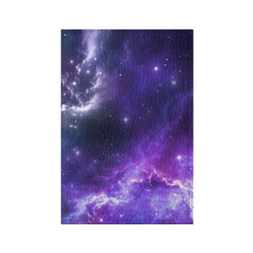 Обложка для паспорта матовая кожа с принтом Космическое небо в Тюмени, натуральная матовая кожа | размер 19,3 х 13,7 см; прозрачные пластиковые крепления | арт | белый | бирюзовый | звёзды | космос | облако | розовый | синий | сияние | тёмный | туманность | фиолетовый | яркие цвета