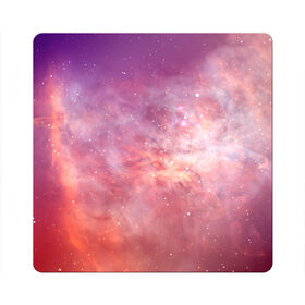 Магнит виниловый Квадрат с принтом Космическое небо в Тюмени, полимерный материал с магнитным слоем | размер 9*9 см, закругленные углы | арт | желтый | звёзды | космос | облако | оранжевый | розовый | сияние | туманность | фиолетовый | яркие цвета