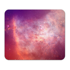 Коврик для мышки прямоугольный с принтом Космическое небо в Тюмени, натуральный каучук | размер 230 х 185 мм; запечатка лицевой стороны | арт | желтый | звёзды | космос | облако | оранжевый | розовый | сияние | туманность | фиолетовый | яркие цвета