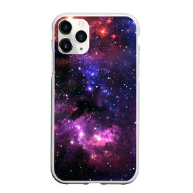 Чехол для iPhone 11 Pro матовый с принтом Космическое небо в Тюмени, Силикон |  | арт | звёзды | космос | красный | облако | розовый | синий | сияние | темный | туманность | фиолетовый | яркие цвета